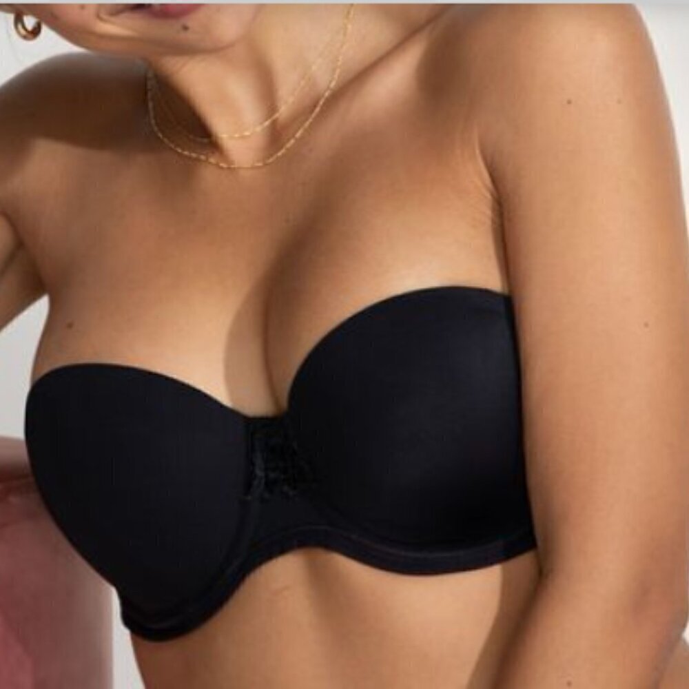 Vanity Fair Beauty Back Underwire Smoothing Strapless Bra Black, 74380, 42D
